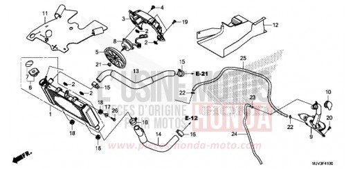RADIATEUR CBR500RAF de 2015
